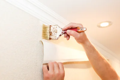 Pose de papier peint à Denney — revêtements muraux et toiles de verre